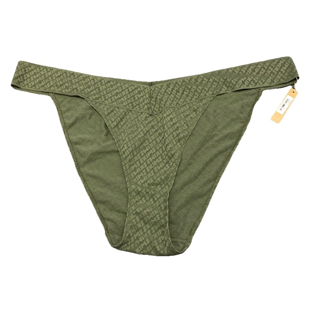 Skims Logo Mesh Cheeky Brief Panties Panty Women's 4X Olive Green Sexy Sheer NEW